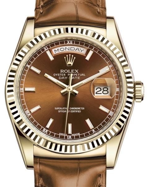 rolex day date leather strap.